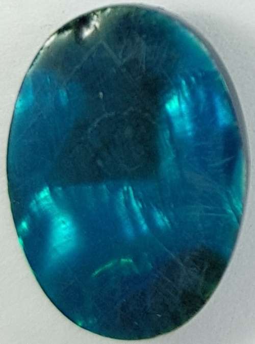 BLUE PAUA SHELL CABOCHON -  14 x 10mm OVAL
