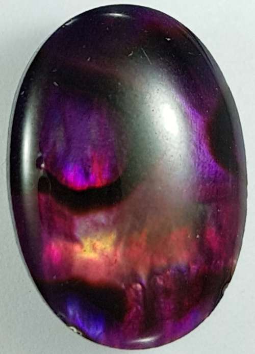 RED PAUA SHELL CABOCHON -  14 x 10mm OVAL