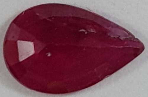GENUINE RUBY PEAR (flawed) - 0.25 ct