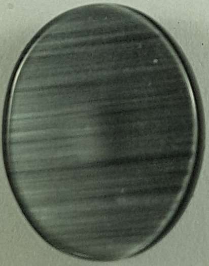 CHARCOAL CATS EYE OVAL CABOCHON  - 10x8mm