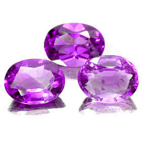3 AMETHYSTS - 3ct LOT