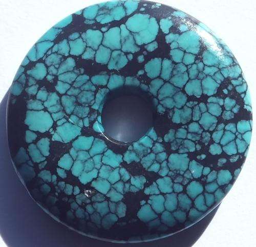 NATURAL TURQUOISE DONUT - 30mm