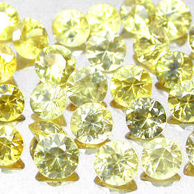 SPARKLY ROUND YELLOW SAPPHIRES - 29 piece LOT!