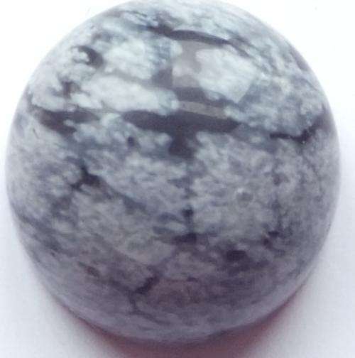 NATURAL SNOWFLAKE OBSIDIAN CABOCHON - 8.6 mm