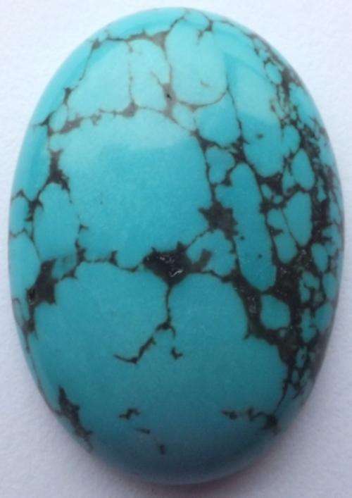 NATURAL SINKIANG TURQUOISE CABOCHON - 30 x 22 mm