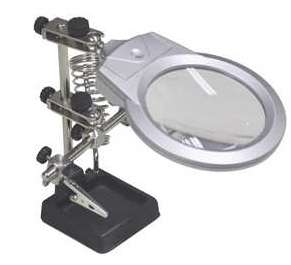 Illuminated Helping Hands with 90mm Magnifier