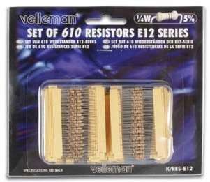 Set of 610 resistors (E12-series)