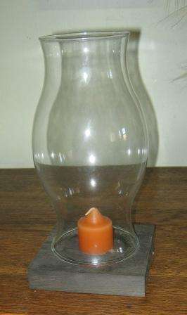 VINTAGE  LOOKING GLASS CANDLE HOLDER ~NO CHIPS OR CRACKS~HAVE A LOOK!!!