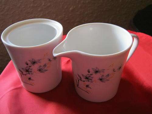 MILK JUG & SUGAR BOWL WITH BEAUTIFUL FLOWER MOTIVE HAVE A LOOK!!!!