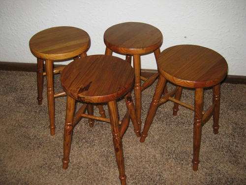 VINTAGE PINE STOOLS  X 4 IN VERY GOOD CONDITION!!