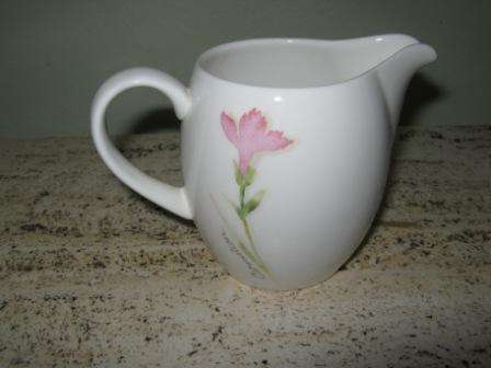 FLOWER DECORATED MILK JUG ~  NO CHIPS OR CRACKS ~HAVE A LOOK