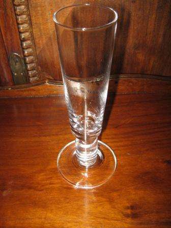 TALL GLASS VASE ON FOOT    ~ NO CHIPS OR CRACKS~HAVE A LOOK!!!!!!!!