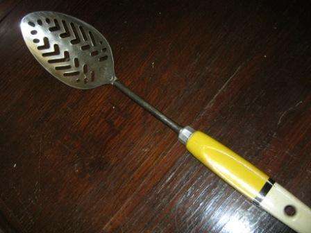 VINTAGE SPOON WITH WOODEN HANDLE IN GOOD CONDITION ~HAVE A LOOK!!!!!!!!!!!!!!!