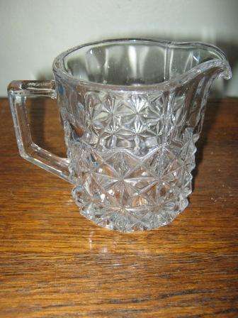 THICK CUT GLASS MILK JUG ~NO CHIPS OR CRACKS~HAVE A LOOK!!!