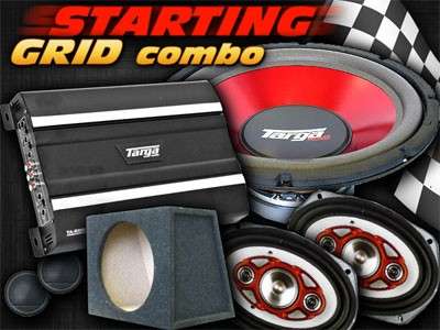 Starting Grid Combo Includes: -Rave 1500w SVC Subwoofer -Targa 3000w 4ch Amplifier -Audioblast 500w