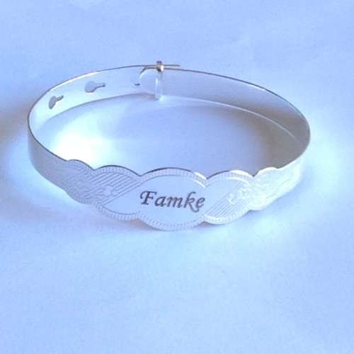 Adorable baby bangle - Laser Engraved - FREE Delivery