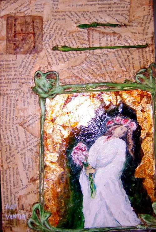 BEAUTY  -  ALET VENTER 200x300x25mm, blocked stretched canvas, mixed media