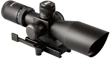AIM Sports Compact Tactical Rifle Scope 2-10x, 40mm, Illuminated Mil-Dot Reticle