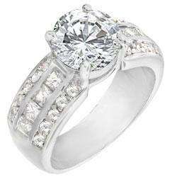 ** Read B4 Bidding ** 5.00ctw Diamond & Diamond ZrO2 Ring / Size 7