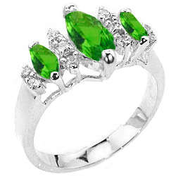 ** Read B4 Bidding ** 3 .00ctw Peridot & Diamond ZrO2 Ring