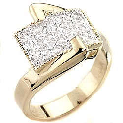 ** Read B4 Bidding ** 1.50ctw Diamond & Diamond ZrO2 Ring / Size 7