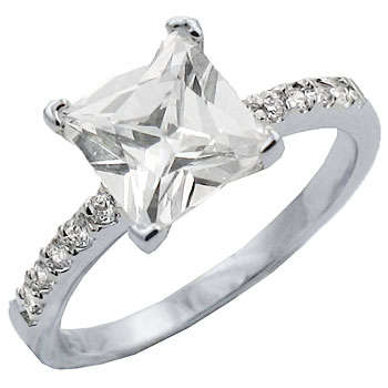 ** Read B4 Bidding ** 5.00ctw Diamond & Diamond ZrO2 Ring / Size 7