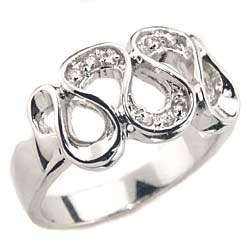 ** MOTHER'S DAY ** 1.00ctw Diamond & Diamond ZrO2 Band Ring