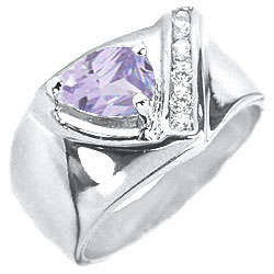 ** Read B4 Bidding ** 3.00ctw Tanzanite & Diamond ZrO2 Ring / Size 6