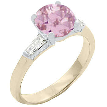 ** Read B4 Bidding ** 4.50ctw Pink Diamond & Diamond ZrO2 Ring / Size 5