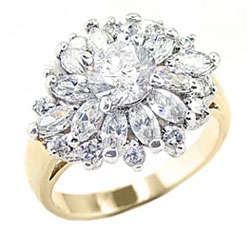 ** Read B4 Bidding ** Designer 5.00ctw Diamond & Diamond ZrO2 Ring / Size 6