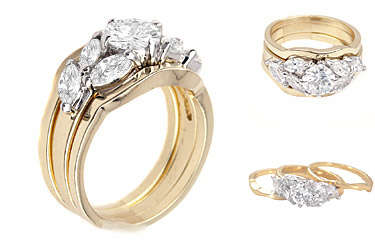 ** Read B4 Bidding ** 5.50ctw Diamond & Diamond ZrO2 Ring Set / Size 7