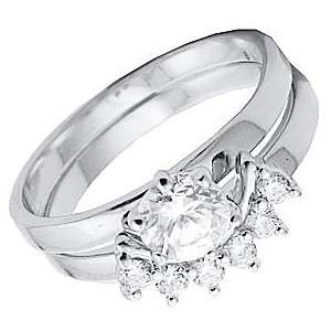 ** Read B4 Bidding ** 2.50ctw Diamond & Diamond ZrO2 Ring Set / Size 8