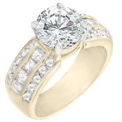 ** Read B4 Bidding ** Designer 5.00ctw Diamond & Diamond ZrO2 Ring / Size 6