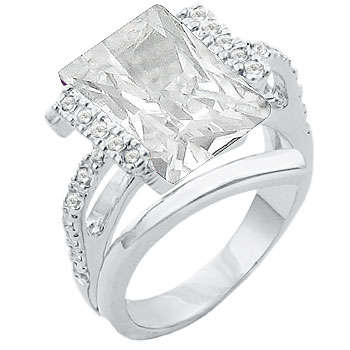 ** Read B4 Bidding ** 18.00ctw Diamond & Diamond ZrO2 Ring / Size 7