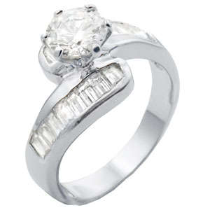 ** Read B4 Bidding ** 4.00ctw Diamond & Diamond ZrO2 Ring / Size 7