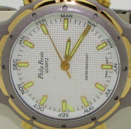 ** Read B4 Bidding ** 2010 PERSIO TuTone Titanium Sports Watch