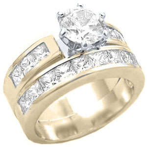 ** Read B4 Bidding ** 9.00ctw Diamond & Diamond ZrO2 Ring Set / Size 6