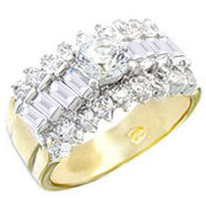 ** NO TRICKS - JUST TREATS ** 4.00ctw Diamond & Diamond ZrO2 Ring / Size 7