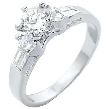 THINK CHRISTMAS!  3.00ctw Diamond & Diamond ZrO2 Ring / Size 5