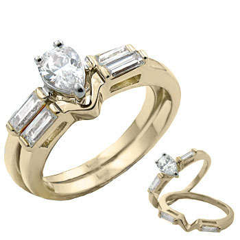 THINK CHRISTMAS!  3.00ctw Diamond & Diamond ZrO2 Ring Set / Size 7
