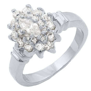 THINK CHRISTMAS!  2.00ctw Diamond & Diamond ZrO2 Ring / Size 8
