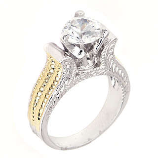 ** Read B4 Bidding ** 3.50ctw Diamond ZrO2 Ring / Size 9