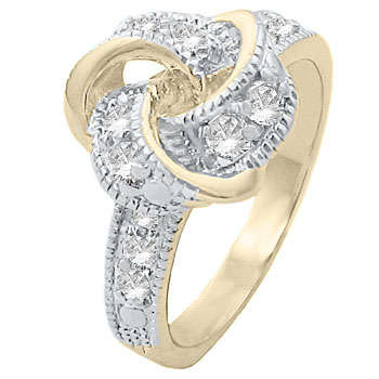 ** Read B4 Bidding ** .50ctw Diamond & Diamond ZrO2 Ring / Size 9