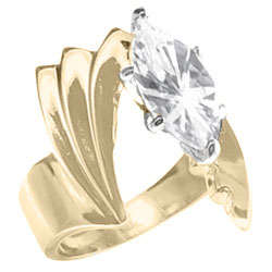 ** Read B4 Bidding ** 1.50ctw Diamond ZrO2 Ring / Size 7