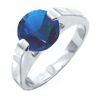 ** Read B4 Bidding ** 5.50ctw Sapphire ZrO2 Ring / Size 7