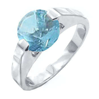 ** Read B4 Bidding ** 5.50ctw Aquamarine ZrO2 Ring / Size 8