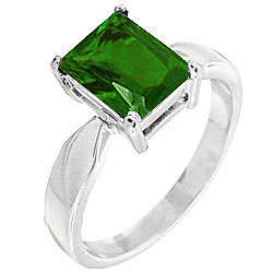 ** Read B4 Bidding ** 4.50ctw Emerald ZrO2 Ring / Size 4