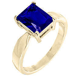 ** Read B4 Bidding ** 4.50ctw Sapphire ZrO2 Ring / Size 4