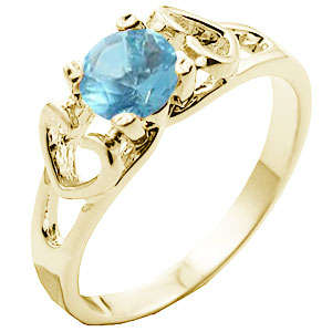 1.45ctw Aquamarine ZrO2 Ring / Size 7