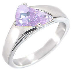 Laser-Cut Tanzanite ZrO2 Ring / Size 7.50